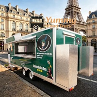 Camion de restauration solaire Yummy avec cuisine complète, kiosque mobile à crème glacée, remorque de concession alimentaire, camion bar à jus et thé