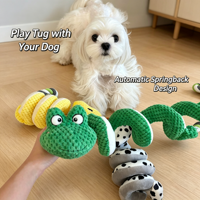 Jouet à tirer pour chien en peluche de coton, motif dessin animé, avec papier froissé et couineur, durable et interactif, pour chiens de taille moyenne/grande - Vente chaude