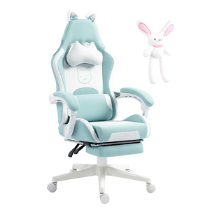 Silla Gamer Ddp Edición Gato Adorable, Color Negro y Rosa, con Soporte Lumbar, Altavoces de Masaje, Video, Música, LED, para Esports, con Reposapiés, Diseño de Conejo Adorable - Product Image 4
