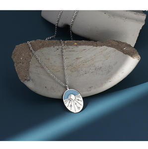 Hot Selling Trendy Claw Setting Pendant <b>Necklace</b> Best Valentine's Day Gift for Women with Brass and Zircon Link Chain - Product Image 1