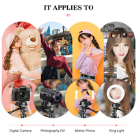 Trépied de Caméra 170cm avec Support de Téléphone et Anneau Lumineux, Rotation pour Appareil Photo DSLR, Support de Téléphone avec Bluetooth