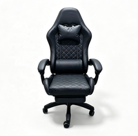 Chaise de jeu moderne en cuir noir de qualité supérieure, pivotante, réglable en hauteur, chaise OEM pour le jeu