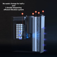 Aquarium intelligent de luxe en verre pour poissons, petit aquarium écologique de bureau pour salon extérieur, alimenté par USB, boîte écologique