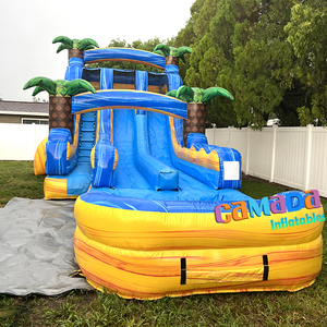 Tobogán Inflable Doble de 20 pies, Trampolín Inflable, Piscina Inflable, Toboganes Acuáticos Tropicales para Adultos, Fiestas - Product Image 2