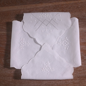N140 Maison Hôtel Restaurant Décoration de table 18 "x 18" Couverture de pain <span class=keywords><strong>Broderie</strong></span> Fil dessiné Travail Blanc Ramie Coton Toast Couverture - Product Image 1