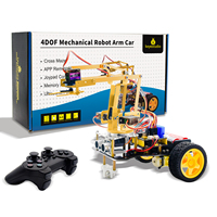 Kit de Brazo Robótico Mecánico Keyestudio 4DOF para Arduino con Joystick, Kit de Brazo Robótico de Metal para Programación STEM para Adolescentes y Adultos
