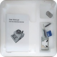 Étiquette de chien en acier inoxydable étiquette de nom carte d'identité Machine de gaufrage manuelle 52 caractères étiquette Embosser