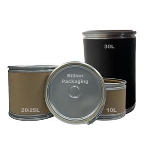 Seau en carton de cuir de <span class=keywords><strong>vachette</strong></span> recyclable et écologique, grand diamètre, en carton kraft, fibre, hermétique, antirouille pour - Product Image 1