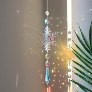 Carillons éoliens en cristal, décorations de flocons de neige de Noël, lumière et ombre arc-en-ciel, fenêtre, décoration d'arbre de Noël, attrape-rêves - Product Image 2