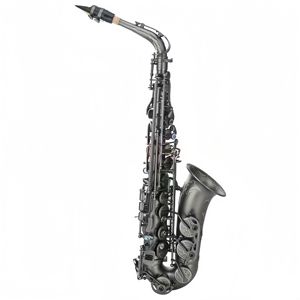 Saxophone alto Brass Entertainment EB, nickelé noir, résistant à la rouille, motifs sculptés à la main, boutons <span class=keywords><strong>de</strong></span> clavier incrustés <span class=keywords><strong>de</strong></span> nacre. - Product Image 2