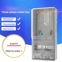Boîte de distribution et de commutation triphasée en plastique transparent 380V IP30 63-100A sans prises