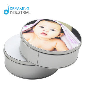 Sublimation Tin Box Cercle Métal Sublimation Blanc Cadeau Étain Forme Ronde - Product Image 3