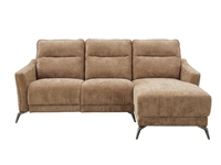 Canapé d'angle modulaire de luxe moderne en forme de L avec chaise longue et surface en tissu confortable pour appartement, hôtel et villa