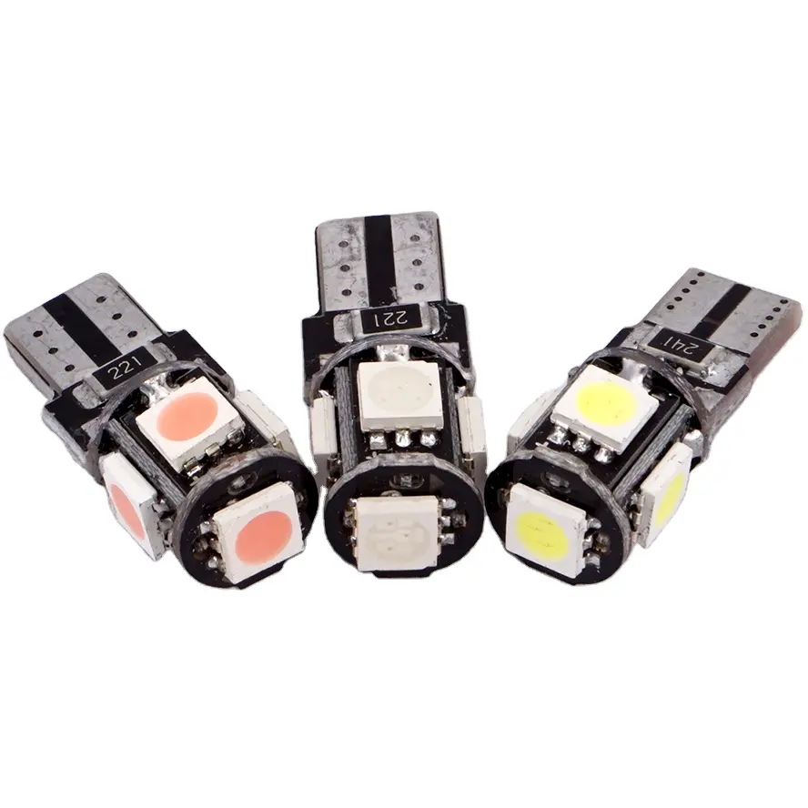 W5W 5 Smd 5050 Led Canbus senza errori luci per auto 168 194 5SMD lampadine a LED nessun errore OBC bianco12v