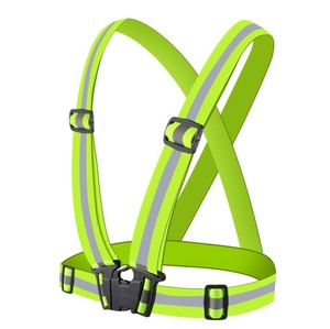 Gilet riflettente con cinghie regolabili per la corsa notturna e la guida, gilet riflettente di sicurezza stradale con elastico - Product Image 6