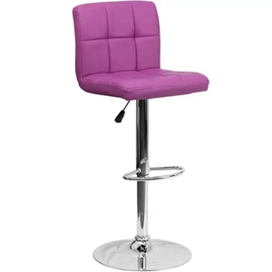 2020 modernas sillas de bar lounge sillas de metal silla alta pu upholstere ajustable cromado reposapiés taburete de bar - Product Image 4
