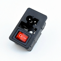 Prise électrique IEC 320 C7 C8 avec fusible 10A, prise secteur AC avec interrupteur à bascule marche/arrêt, prise industrielle avec prise