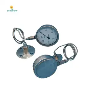 Stainless steel oil filled pressure gauge with capillary and chemical seal