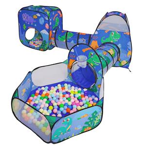 Casa <span class=keywords><strong>de</strong></span> Juegos Interior Personalizada con Túnel, 5 Piezas, Diseño <span class=keywords><strong>de</strong></span> Dinosaurios, Carpa Infantil para Jugar en Interiores y Exteriores, Piscina <span class=keywords><strong>de</strong></span> Pelotas para Niños Pequeños, Regalos - Product Image 1