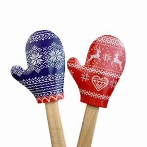 खाद्य ग्रेड गर्मी प्रतिरोधी सिलिकॉन स्क्रैपर पैटर्न हाथ आकार स्पुला लकड़ी हैंडल डिशवॉशर सुरक्षित ओवन सुरक्षित पर्यावरण पर्यावरण के अनुकूल उपकरण - Product Image 3