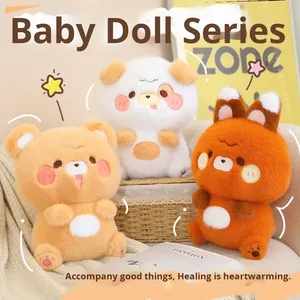 Venta al por mayor pequeño lindo mascota serie oso juguetes de peluche de algodón de alta calidad muñecas de trapo edredón PP relleno de algodón puesto transfronterizo - Product Image 4