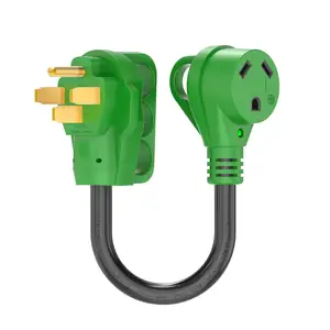 Kabel adaptor RV 50 Amp ke 30 Amp, untuk kabel konverter listrik 30Amp RV, kabel 10/3AWG, STW, untuk Motorhome