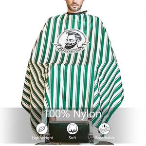 Cape de coupe de cheveux professionnelle robe de coupe de cheveux rayures Cape de barbier tablier antistatique Cape de coiffure pour les salons et la maison - Product Image 4