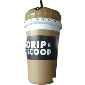 Giant Inflatable Coffee Cup Model Inflatable Tea Cup Inflatable Bottle With Logo Printed For Outdoor Advertising