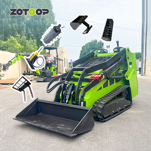 Gratis pengiriman Cina roda jalur CE/EPA/EURO 5 pemuat setir selip Mini dengan ember Trencher Rotary bajak - Product Image 1