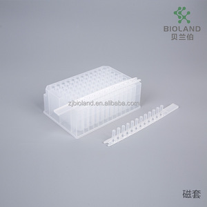 Bioland OEM Paquete de 8 Placas de 96 Pocillos Profundos <span class=keywords><strong>con</strong></span> Puntas de Peine Magnéticas para Extractores de Ácidos Nucleicos, Polipropileno - Product Image 3