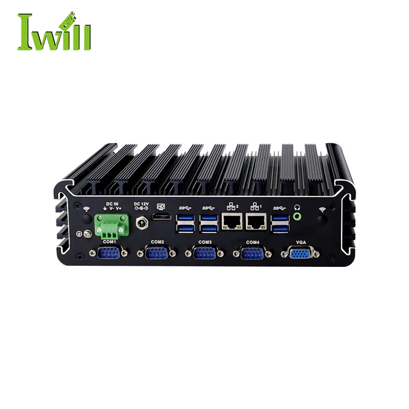 Low cost fanless industrial computer Intel 11th generation core i7 1165G7 quad core eight threading embedded box pc with 8*USB