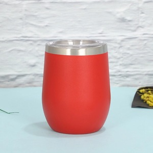 Wholesale Custom Logo 12oz <strong>Egg</strong> Mug Double Wall Wine Tumbler <strong>Egg</strong> Shaped Insulated Coffee <strong>Cup</strong> with Lid - Product Image 6