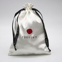 Sacs en Satin soie, 1 pièce, sacs à poussière de luxe, sacoches en Satin avec cordon de quantité minimale de commande pochette pour cheveux, vente en gros