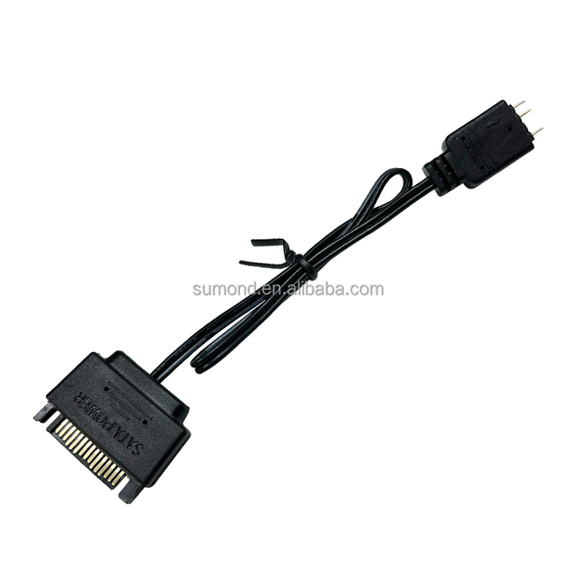 5V3Pin to SATA Interface Power Supply Extension Cable Suitable for Computer Cooler Cooling Fan RGB Extension Adapter Power