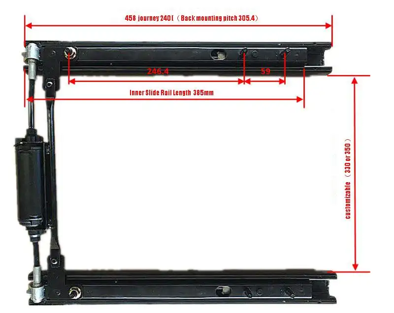 2023 Grosir Disesuaikan Auto Seat Slide, Listrik Dapat Disesuaikan Geser 12 V Car Seat Slide Rail