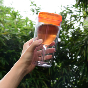 Vaso para Vino <span class=keywords><strong>de</strong></span> 10 oz - Vaso Aislado <span class=keywords><strong>de</strong></span> Doble Pared <span class=keywords><strong>de</strong></span> Acrílico con Tapa para Beber, Color Rojo <span class=keywords><strong>Merlot</strong></span> - Product Image 6