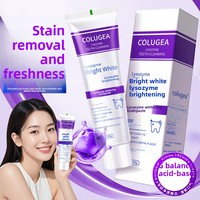 Dentifrice Biologique Efficace au Lysozyme 100g – Nettoyage en Profondeur, Élimine les Taches Jaunes, Haleine Fraîche, Dents Blanches