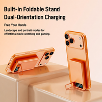 Chargeur sans fil magnétique rapide 22,5 W et batterie externe Li-Polymère avec support d'affichage LED et câble Type-C – Conception portable 2-en-1