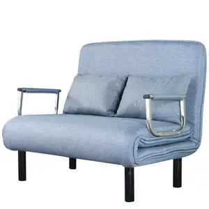Piccolo soggiorno multi-size divano letto in affitto semplice economia domestica divano pieghevole in lino di cotone