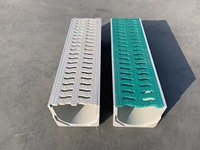 Caniveau de drainage en PRV (Plastique Renforcé de Fibres de Verre) résistant à la corrosion pour routes industrielles et zones commerciales
