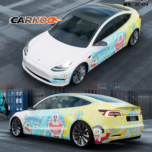 สติ๊กเกอร์ติดรถยนต์ลาย<span class=keywords><strong>โด</strong></span>ราเอมอนแบบเปลี่ยนสีได้ CARKOO Custom Design ผลิตจาก PVC พร้อมกาวในตัว ติดตั้งง่าย ไม่มีฟองอากาศ - Product Image 2