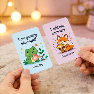 Tarjetas de Afirmaciones SEL para Niños (3-6 Años) - Tarjetas Motivacionales, Emocionales y de Mindfulness en Inglés con Diseño de <span class=keywords><strong>Panda</strong></span> y Perezoso - Product Image 1