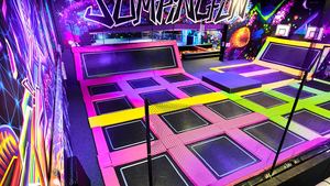 <span class=keywords><strong>Mini</strong></span> trampolín interior Cama de salto Equipo de patio interior Parque de trampolín para la venta - Product Image 2