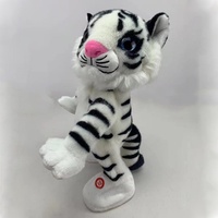 Jouet Tigre Dansant Simulant, Secouant la Tête, Tournant, Musique, Parlant, Chantant, Peluche en Coton PP Écologique, Cadeau pour Enfants