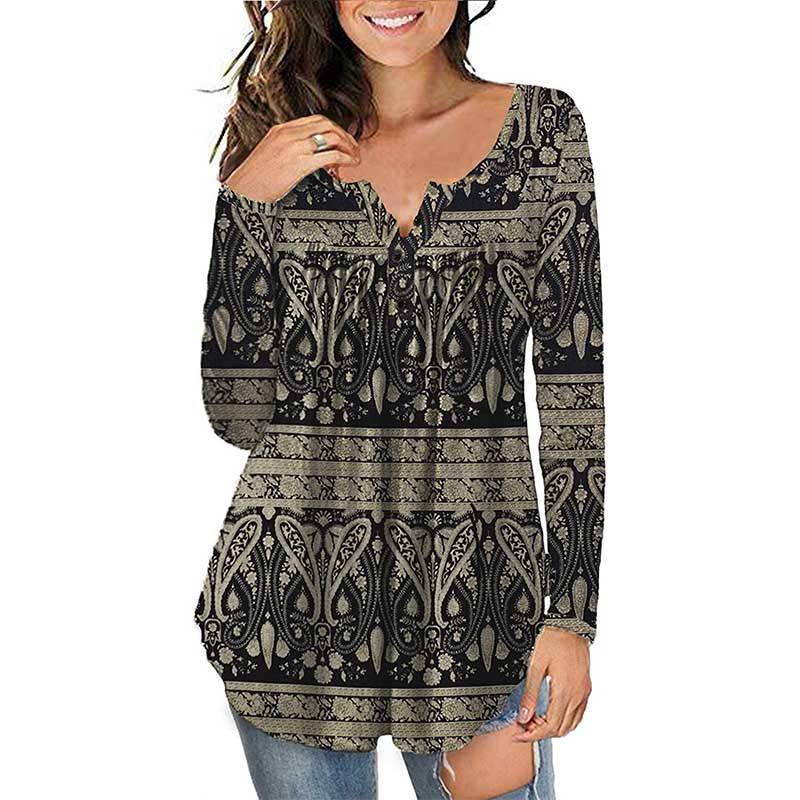 Black Womens floral tops shirts blouses