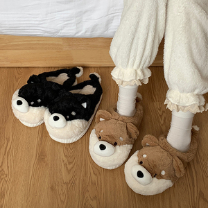 Cute Cartoon <strong>Dog</strong> Design Novelty Plush Warm Non-slip Platform Fluffy Winter House <strong>Slippers</strong> <strong>for</strong> Women - Product Image 5