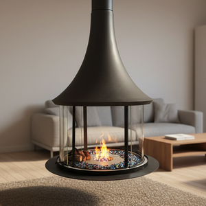 <span class=keywords><strong>Cheminée</strong></span> à éthanol suspendue PANSEE, design moderne, sans fumée, 900 mm, plaque en fer, pour salon, chauffage intérieur - Product Image 1