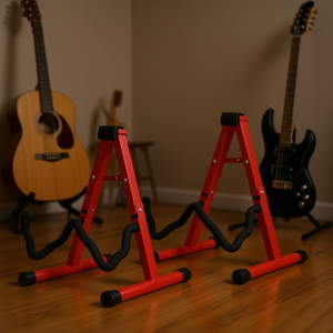 Soporte Universal Plegable para Guitarra Db, Marco de Acero Pintado en Rojo, para Guitarra Acústica, Eléctrica, Bajo, Mandolina, Banjo, Violín, 2 Piezas - Product Image 2