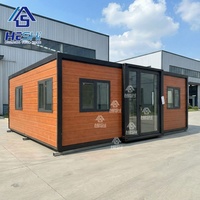 Maison préfabriquée modulaire complète en conteneur extensible de 20 pieds, 30 pieds, 40 pieds, maison préfabriquée en acier léger, 2, 4, 5 chambres, maison portable