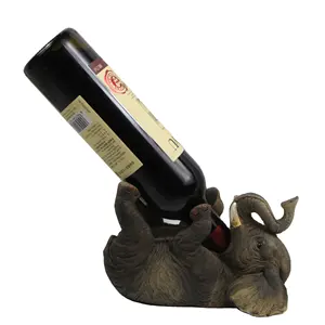 Realistischer Stil Harz Nettes Baby Elefant Wein regal Total Wein Wein Shop Gepäck Winerack Weinst änder Cellaret Dekor